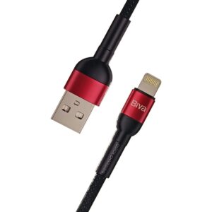 کابل فست شارژ کنفی USB به Lightning (آیفون) بیوا (Biva) مدل C-15L طول 1.2 متر